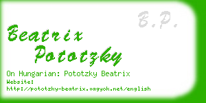 beatrix pototzky business card